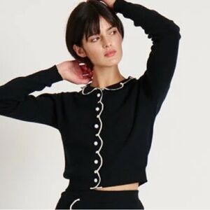 Rachel Antonoff Cupcake Cardigan black L